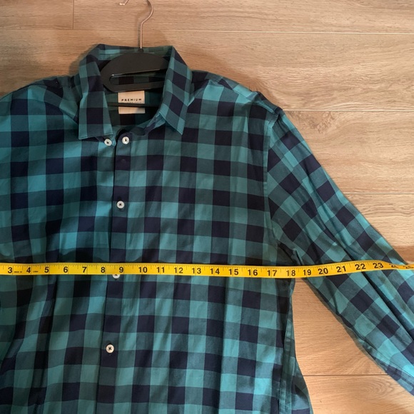 Jack and Jones Turquoise Plaid Button Down - Picture 9 of 11